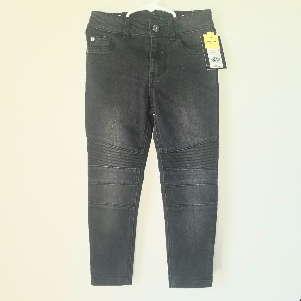 Moto Woven Jeans- Black